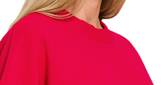 Effortless Ribbed Tee RUBY