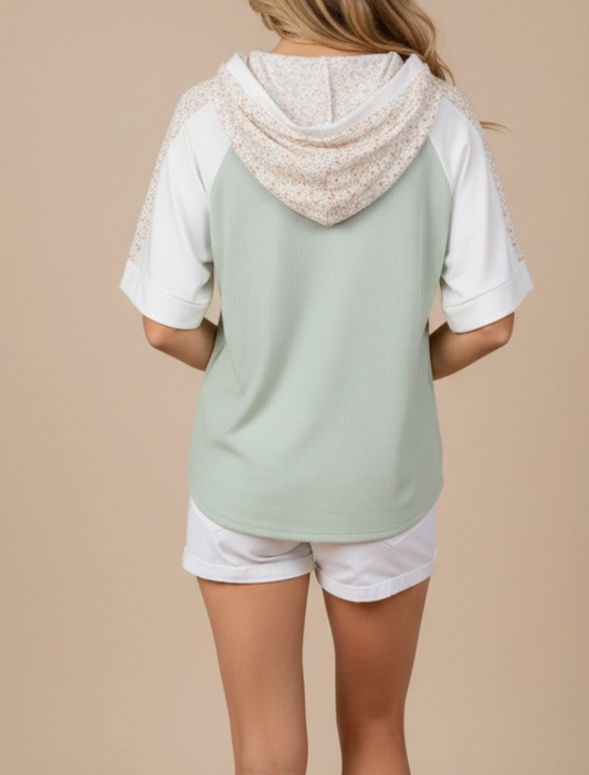 Sweet Floral Hoodie SAGE