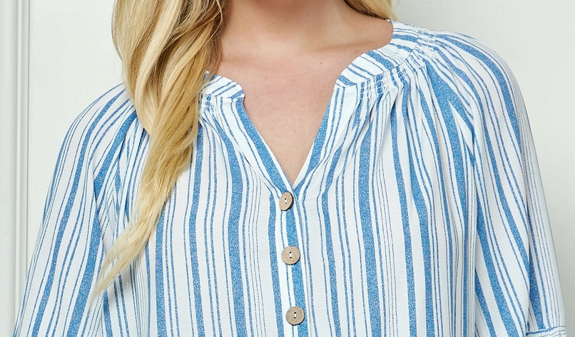 Blue Skies Stripe Top DENIM