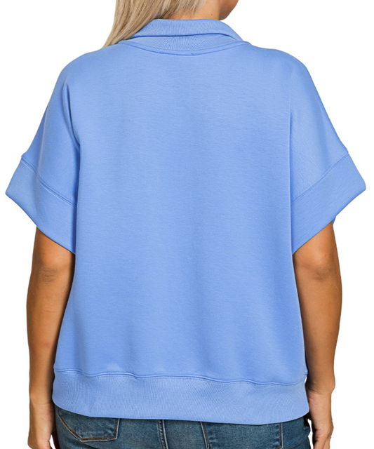 Effortless Luxe Scuba Pullover CONEFLOWER