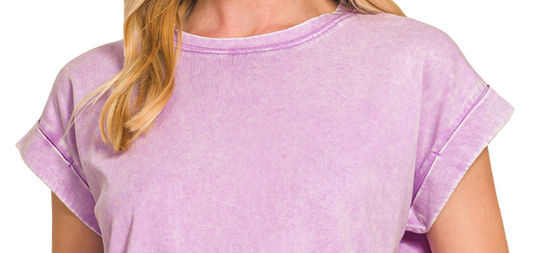 Relaxed Washed Everyday Tee LILAC