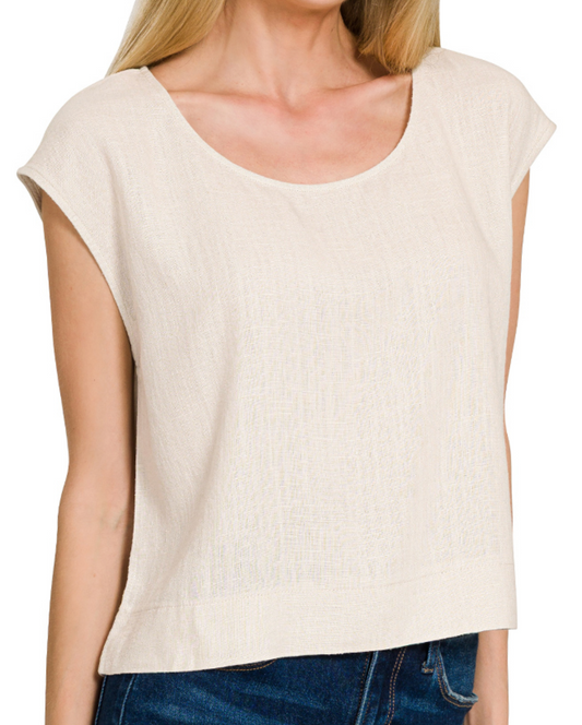 Natural State Linen Top OATMEAL