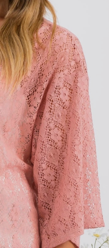 Garden Romance Lace Cardi BLUSH