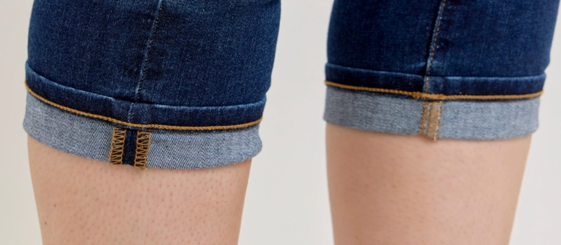 PS JUDY BLUE Classic Cuff HR CAPRI 22"