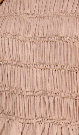 Smocked & Sweet Peplum MOCHA
