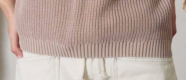 Bayside Knit Sweater Top SAND