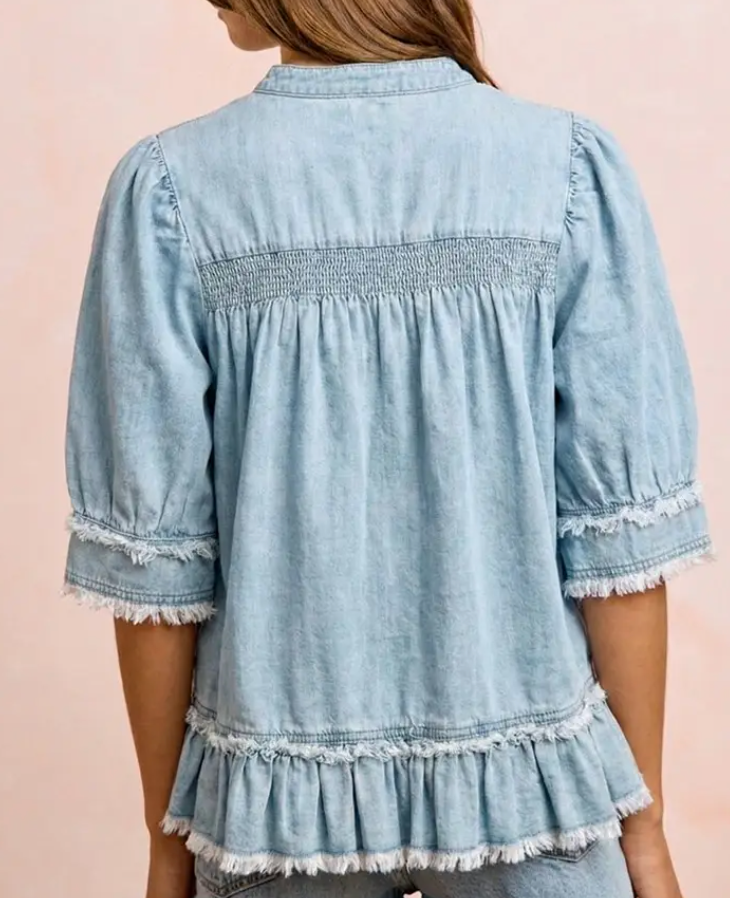 Country Charm Peplum Blouse