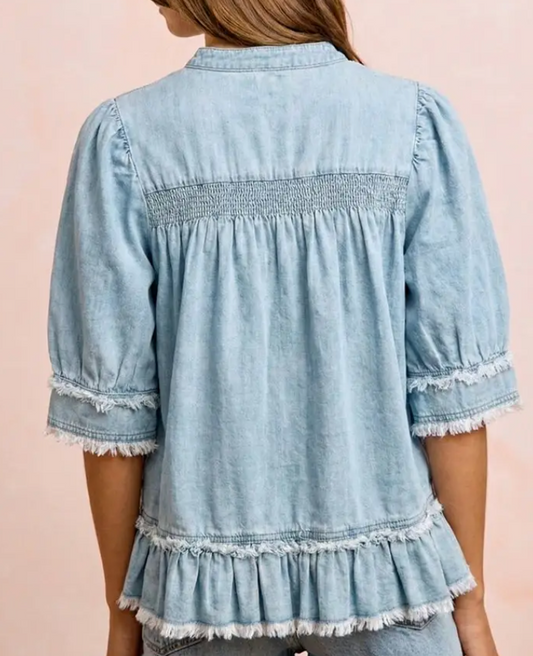 Country Charm Peplum Blouse