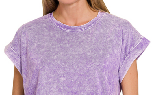 Relaxed Washed Everyday Tee VIOLET