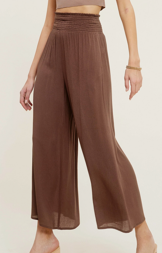 Timeless Comfort Wide Leg Pants BROWN