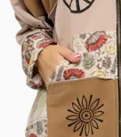 Hoodie Patchwork Jacket MOCHA