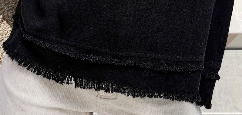 Easy Living Gauze Tank BLACK