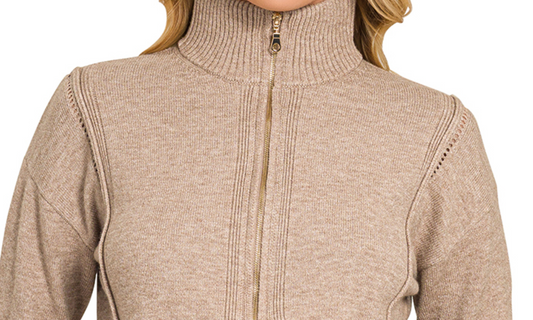 Cozy & Collected Half Zip MOCHA