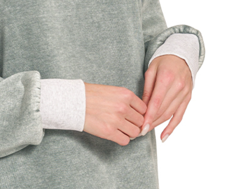 Worn In & Acid Wash Sweatshirt JADE