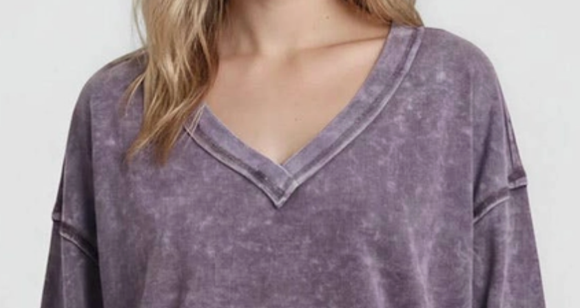 Vintage Wash Exposed Seam PURPLE