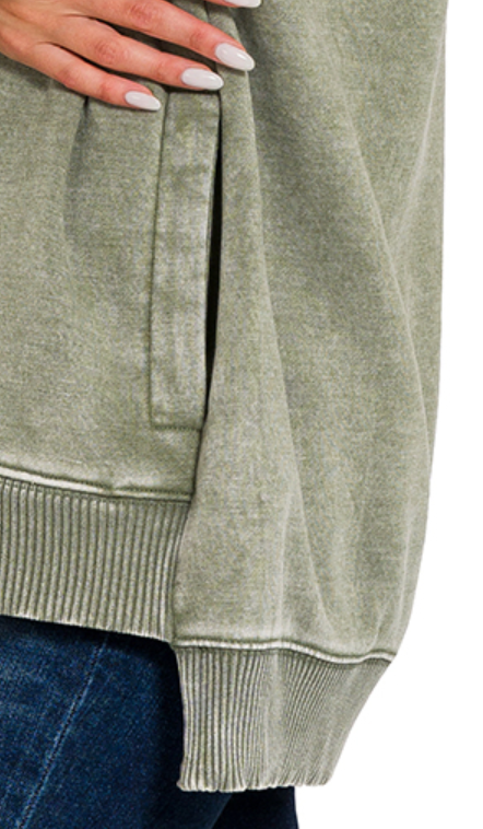 Comfy Comes First Pullover LT OLIVE