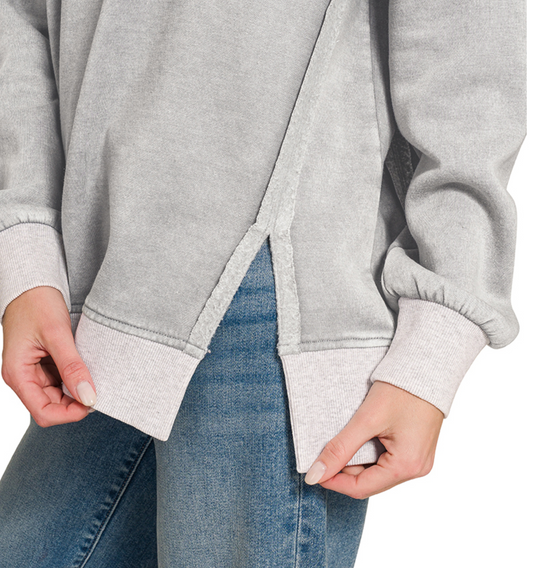 Worn In & Acid Wash Sweatshirt SLEET