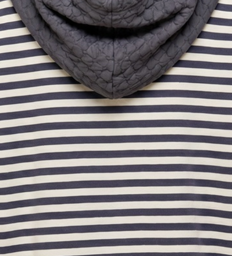 Mixed Signals Quilted Hoodie CHARCOAL