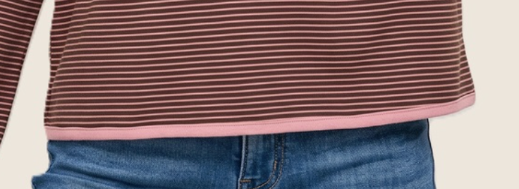 Fine Line Striped Hoodie BLUSH