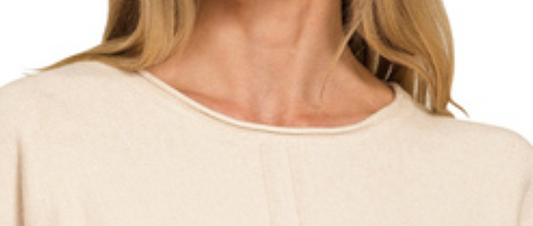Front & Center Viscose Sweater BEIGE