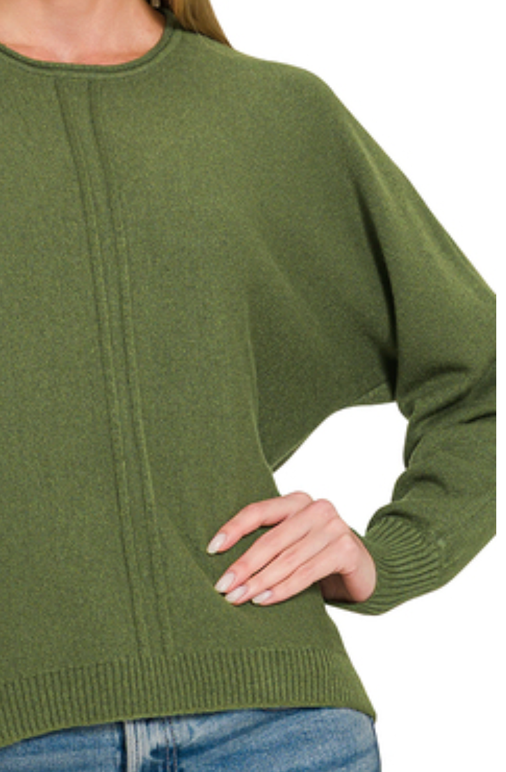 Front & Center Viscose Sweater ARMY