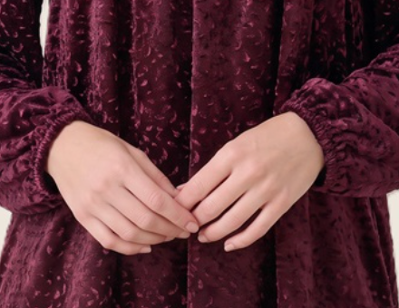 Velvet After Dark Dress WINE
