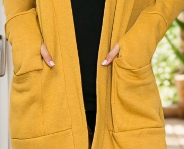 Soft Landing Midi Cardigan MUSTARD