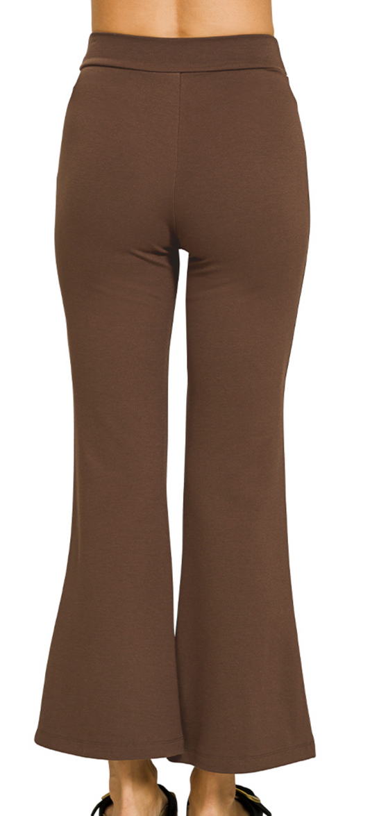 Elastic PinTuck Pants 27.5" ESPRESSO