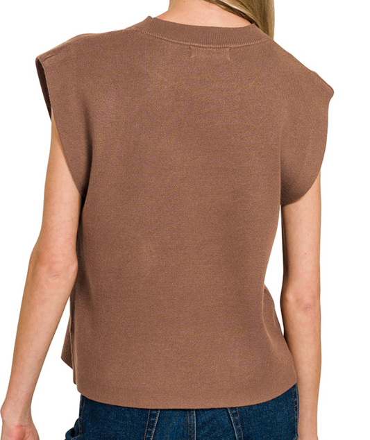 Effortless Layer Sweater Vest BROWN