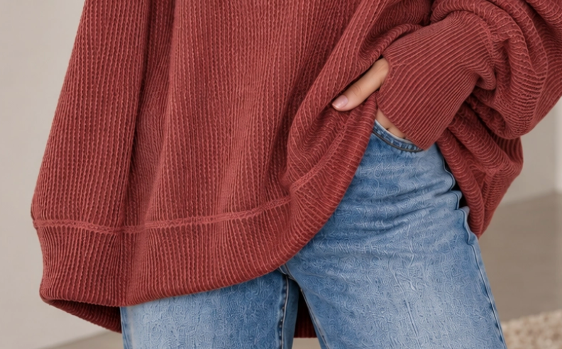 Autumn Ease Rib Tunic SPICE