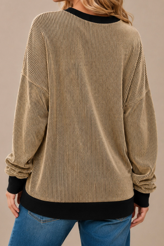 Golden Hour Ribbed Pullover