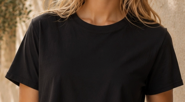 Uncomplicated Crop Tee BLACK