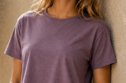 Uncomplicated Crop Tee HEATHER PLUM