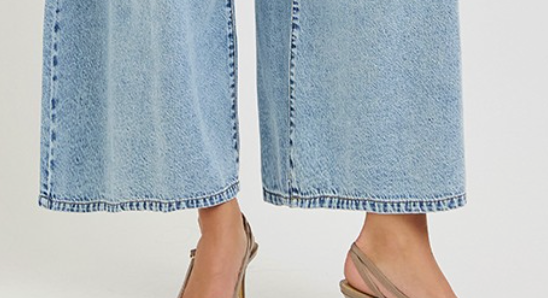 RISEN Slouchy Cropped Wide Leg HR 23.5"