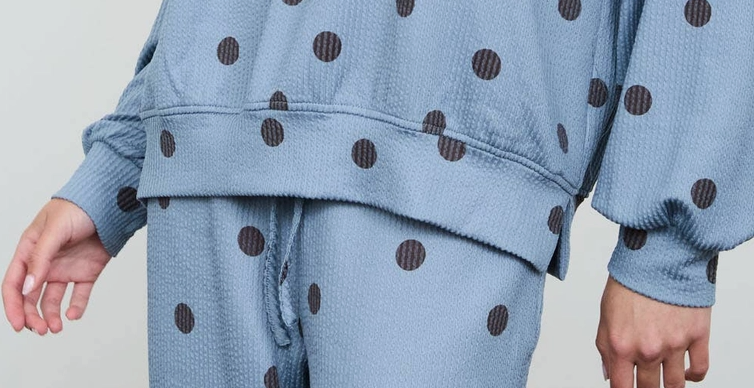 Spot On Ribbed Knit Top SLATE