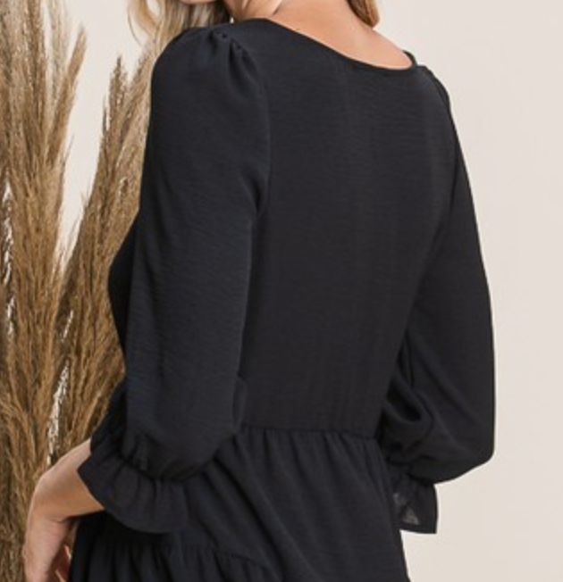 PS Gretchen Tiered Dress BLACK