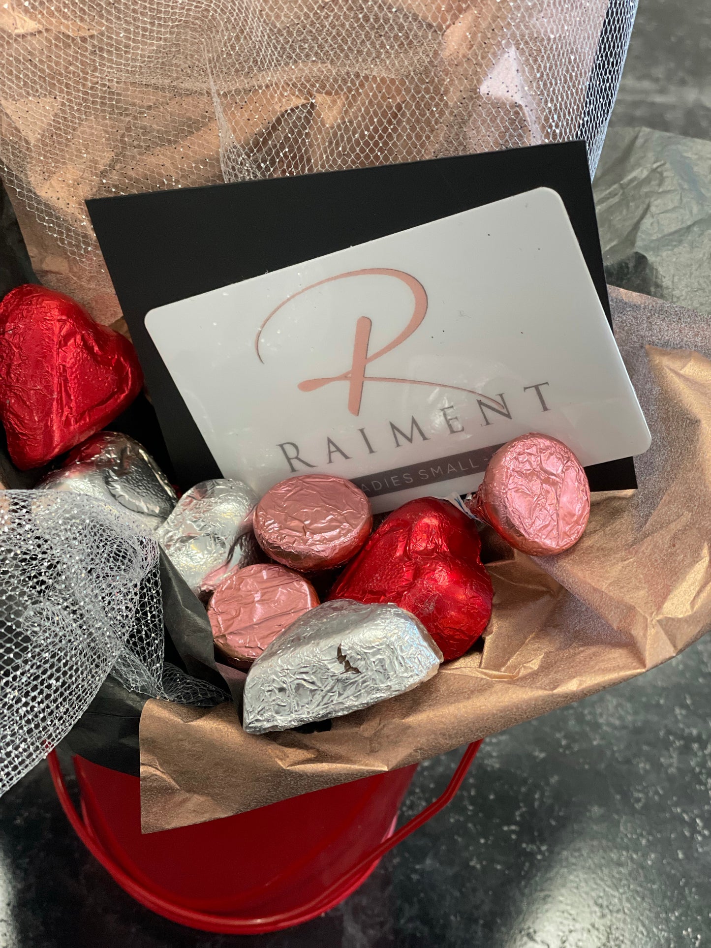 Valentine Gift Card Basket Delivered