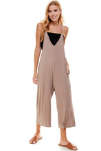 Load image into Gallery viewer, Loose Fit Capri Jumpsuit TAUPE
