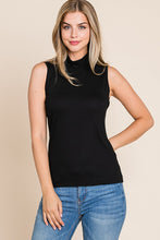 Load image into Gallery viewer, Mock Neck Tank BLACK
