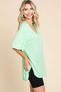Exposed Seam Button Detail MINT