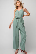 Load image into Gallery viewer, Soft Washed Twill Jumpsuit SAGE
