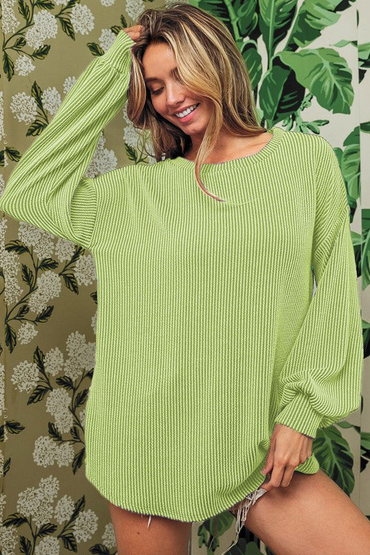 Betsy Corded Pullover MELON