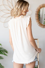 Load image into Gallery viewer, Ribbed Shirred Mock Neck CREAM
