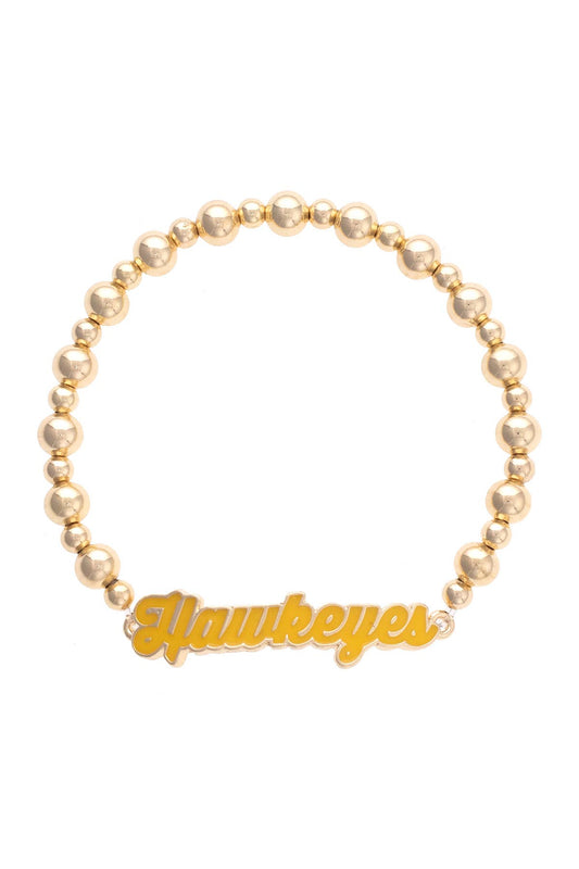 Iowa Hawkeyes Autograph Enamel Stretch Bracelet