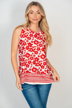 Load image into Gallery viewer, Michele Sleeveless Floral RED
