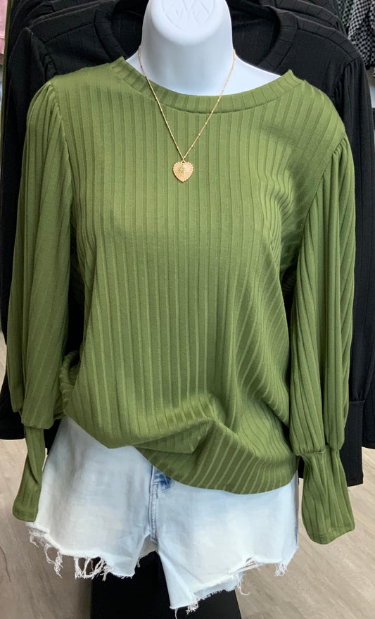 Sierra Ribbed Knit OLIVE