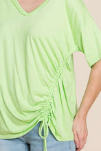 Load image into Gallery viewer, PS V Neck Draw String Top LIME
