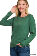 Load image into Gallery viewer, Viscose Round Neck Sweater DK GREEN
