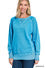 Load image into Gallery viewer, French Terry Pullover With Pockets OCEAN BLUE
