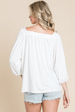 Load image into Gallery viewer, Square Neck Flare Solid Top WHITE
